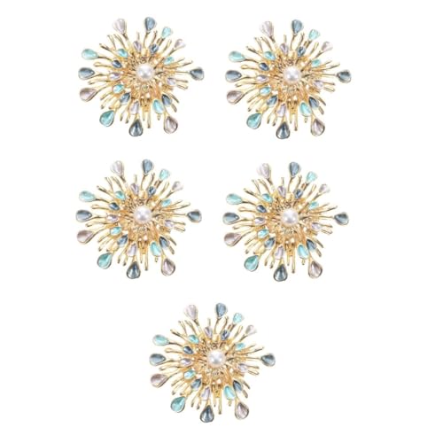 Beaupretty 5 Stück Sonnenblumen Brosche mit Perlen Anstecknadel für Damen Stilvolle Blumenschmuck für Kleidung Taschen Hüte Kleider Vielseitiges Accessoire für Besondere Anlässe von Beaupretty