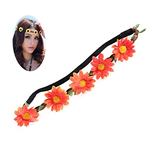 Beaupretty 5st Blumen-haarschmuck Blumenkopfbedeckungen Blumenstirnband Blumenkronen Für Frauen Stirnband Mit Blumengirlande Sonnenblumenkranz Blumen-haarband Künstlich Kronenblume Braut von Beaupretty