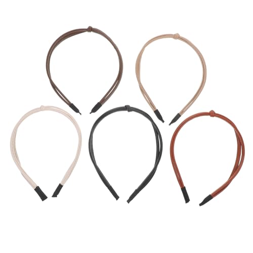Beaupretty 5 Stück Teiliges Damen Stirnbänder aus Leder mit Knoten Dünne Haarschmuck Accessoires für Besondere Anlässe von Beaupretty