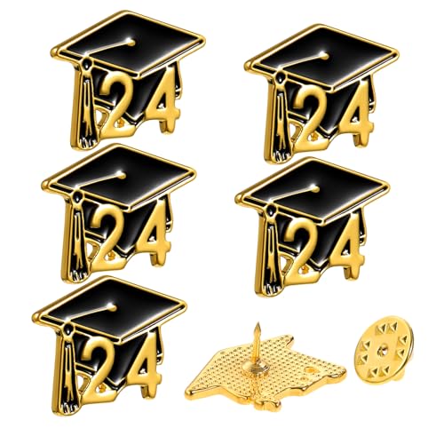 Beaupretty 5 Stück Teiliges Doktorhut Broschen für Abschlussfeiern Metall Anstecknadeln für Anzug Uniform Bekleidung Kappenbroschen für Herren Damen von Beaupretty
