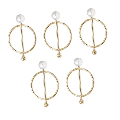 Beaupretty 5stücke Kunstperlenschnalle Schalring Schal Schnalle Schalring Befestigung Klemme Schalverschluss Schalverschlussklemme Schalbefestigung von Beaupretty