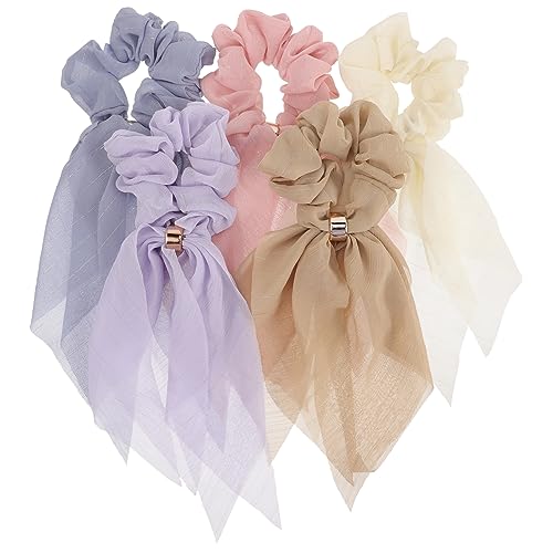 Beaupretty 5 Stück Teiliges Haargummi mit Doppellagigen Schleifen aus Atmungsaktivem Haarschmuck für Damen und Mädchen Geeignet zum Fixieren und Dekorieren bei Sport Alltag und Festen von Beaupretty