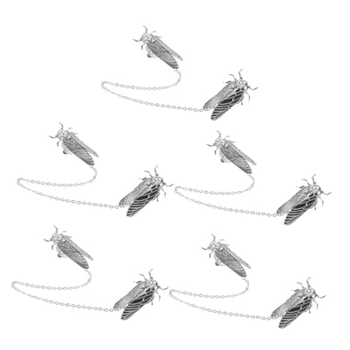 Beaupretty 5 Stück Teiliges Insekt Brosche mit Tassel-ketten Niedliche Cartoon Zikaden Anstecknadeln aus Metalllegierung Vielseitige Revers Hemdanstecker für Damen und Herren Robuste von Beaupretty