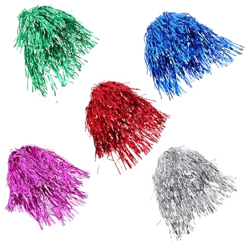 Beaupretty 5 Stück Teiliges Lametta Perückenset Bunt Schimmernd für Party Cosplay Cheerleading Karneval Festival Zubehör für Damen und Herren von Beaupretty