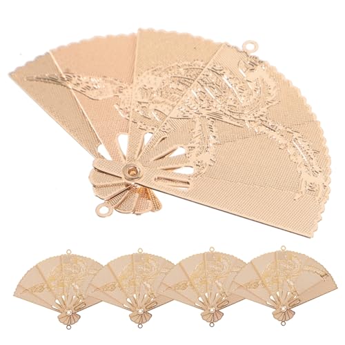 Beaupretty 5 Stück Teiliges Mini fächer Anhänger aus Kupfer DIY Schmuck Charms für Ohrringe Basteln Langlebige Metallanhänger Platzsparend für Personalisierte Schmuckkreationen von Beaupretty