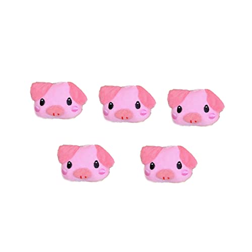 Beaupretty 5 Stück Teiliges Pig Broschen Lustige Kreative Dekoration für Kleidung Weiches Plüschmaterial für Erwachsene Pinke Cartoonartige Designs von Beaupretty