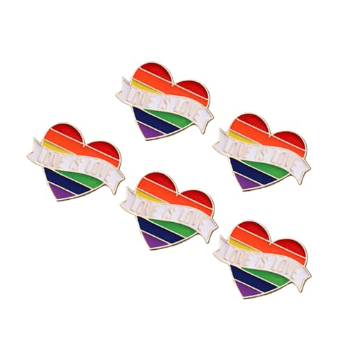Beaupretty 5 Stück Teiliges Regenbogen Broschen aus Bunte Lgbtq Corsage Pins Aussagekräftige Anstecknadeln für Kleidung Pride Schmuck für Gay Events und Alltag von Beaupretty