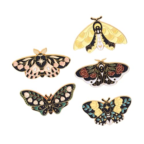 Beaupretty 5 Stück Teiliges Schmetterling Emaille Anstecknadel Set aus Langlebiger Legierung Dekorative Broschen für Kleidung Rucksäcke Hüte und Schals Verblassungsresistent und Leicht zu von Beaupretty