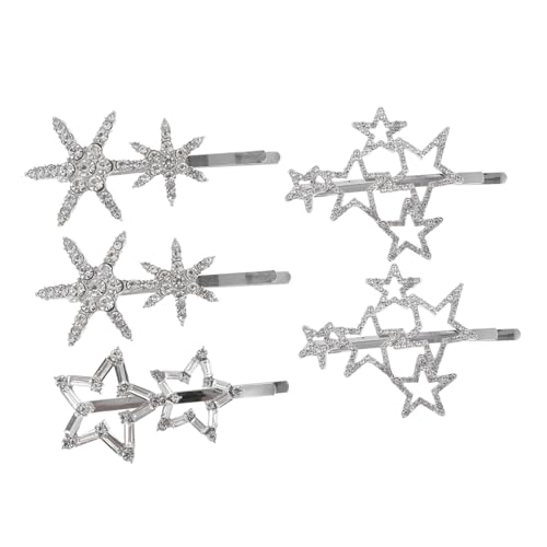 Beaupretty 5 Stück Teiliges Schneeflocken-haarspangen Funkelnden Strasssteinen Leichter für Damen Vielseitig Kombinierbar und Elegant für Alltag und Hochzeit von Beaupretty