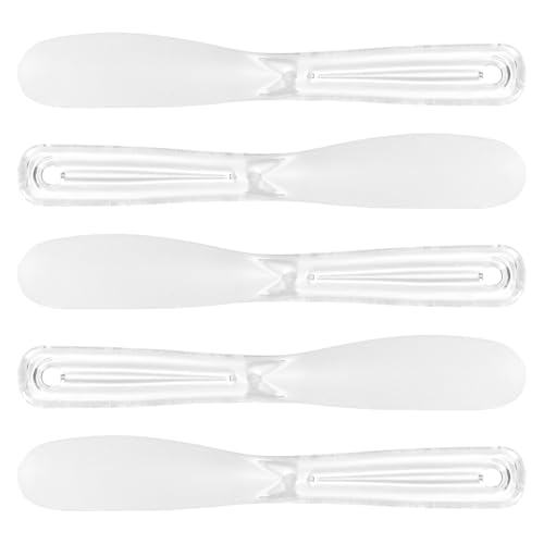 Beaupretty 5 Stück Teiliges Set für Gesichtsmaske Kosmetische Mischspatel aus Silikon für Präzises und Anwendung Transparent für Zuhause Salon Wiederverwendbar von Beaupretty