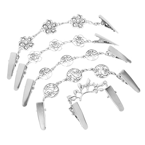 Beaupretty 5 Stück Teiliges Vintage Cardigan Clips Praktische Retro Klammern für Schals Strickjacken Kleidung Leichte und Stilvolle Modeaccessoires Silber von Beaupretty