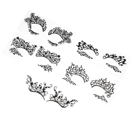 Beaupretty 5 Stück Temporäre Augenlider Aufkleber für Masquerade Kostümpartys Lidschatten Tattoos mit Design Selbstklebend für Halloween Festivals von Beaupretty