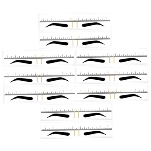 Beaupretty 50 Stück Augenbrauen Schablonen mit für Präzises Formen und Positionieren Einweg Aufkleber für Einfaches Augenbrauen Make Up Geeignet für Profi und Heimgebrauch von Beaupretty