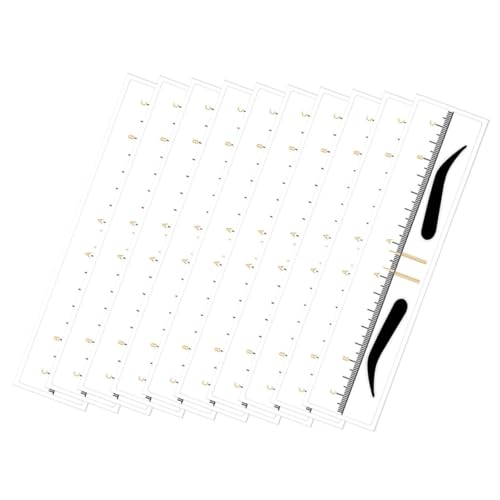 Beaupretty 50 Stück Teiliges Augenbrauen Schablonen Präzises Messwerkzeug zum Formen und Zeichnen der Augenbrauen Selbstklebend für Frauen und Anfänger Praktische Anwendung für Exakte von Beaupretty