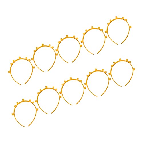 Beaupretty 50stücke Leucht Haarband Für Kinderpartys Entzückendes Partykopfschmuck Haardekor Zubehör Fluoreszierende Kopfbedeckungen Partyrequisiten Für Konzert-haarreifen Gelb von Beaupretty