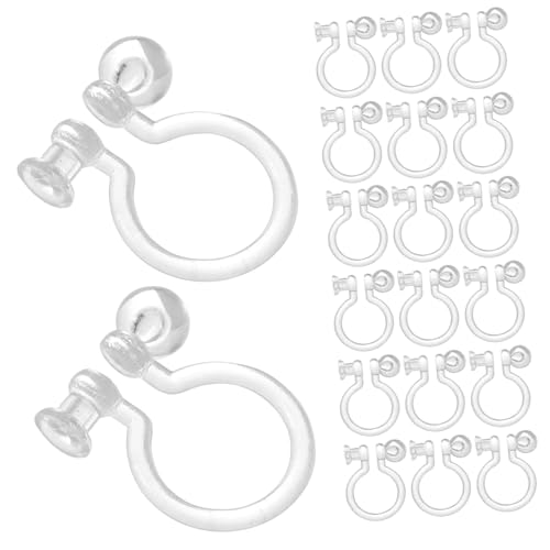 Beaupretty 50stücke Ohrclip-konverter Aus Kunststoff Diy-ohrclips Zum Basteln Ohrclip-verschlüsse Für Ohrringe Ohne Piercing Dekorative Ohrringe Zum Selbermachen von Beaupretty