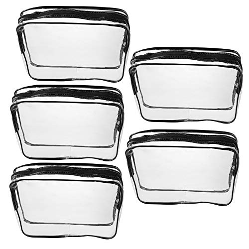 Beaupretty 5Stücke Multifunktionale Transparente Kosmetiktasche wasserdichte Kulturbeutel für Reisen und Aufbewahrung Große Kapazität für Damen und Herren von Beaupretty