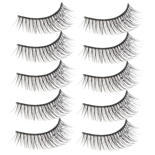 Beaupretty 5paare Fake Wimpern Mit Strass Natürliche Look Wimpern Für Frauen Wiederverwendbare Für Makeup Für Partys Cosplay Und Besondere Anlässe von Beaupretty