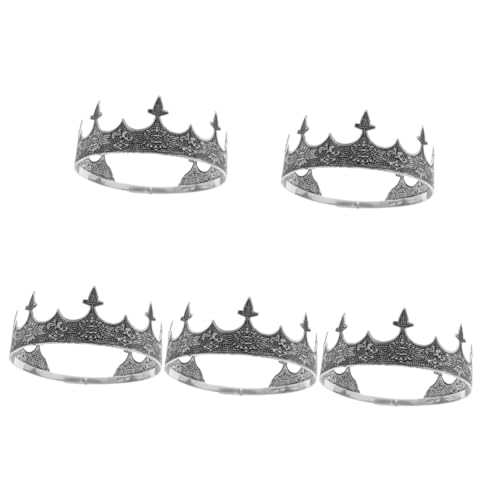 Beaupretty 5St Metallkrone crown for christmas diadem Outfits für Männer Haarschmuck aus Strass Tiara Hochzeitsdekoration alte Krone Haarkrone Persönlichkeit Kopfbedeckung Säule Requisiten von Beaupretty