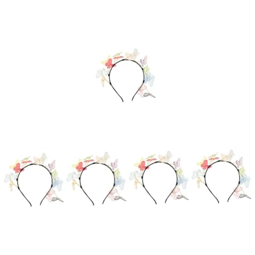 Beaupretty 5st Schmetterling Kopfschmuck Schmetterlings-haarschmuck Niedliche Haaraccessoires Haarschmuck Für Frauen Haarschmuck Für Damen Hochzeit Stirnband Fräulein von Beaupretty