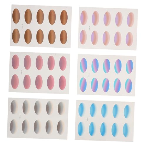 Beaupretty 6blätter Wasserfeste Lidschatten-aufkleber Für Augen-make-up Farbverlauf-augendekoration Für Cosplay Party Und Festival Temporäre Lidschatten-sticker von Beaupretty