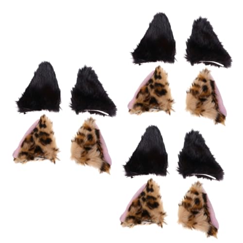 Beaupretty 6 Paare Fuchs Ohr Haarspange Katzenohrspangen Für Frauen Tiere Ohr Haarnadel Haarspange Mit Pelzigen Tierohren Tiere Haarnadel Kuscheltier Katzenfrau Flanell Fräulein Abschlussball von Beaupretty