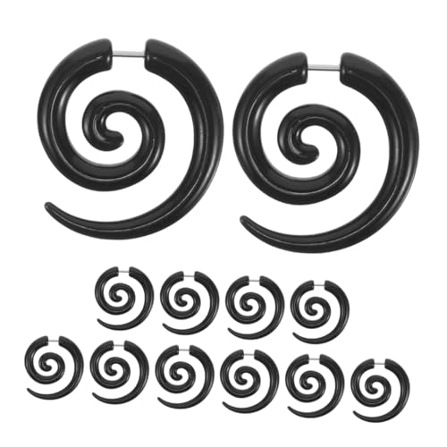 Beaupretty 6 Paare Edelstahl Schnecken Spirale Ohrstecker Asymmetrisch Poliert Hautfreundlich Punk Ohr Expander Schmuck Für Damen Herren Vielseitig Kombinierbar von Beaupretty