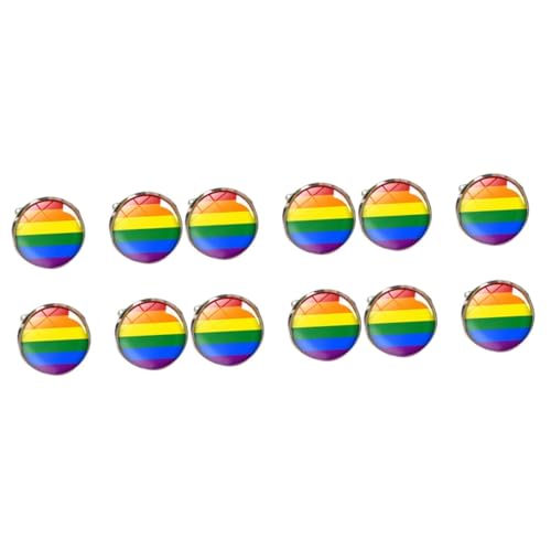 Beaupretty 6 Paare Regenbogen Manschettenknöpfe Lgbt Pride Business Schmuck aus Legiertem Elegantes Design für Anzug Hemd Besondere Anlässe Täglicher Stil von Beaupretty