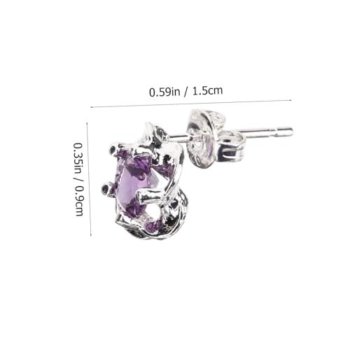 Beaupretty 6 Paare Zirkonia Ohrstecker Herz Blumen design Leichte Hautfreundliche Ohrringe Modisch für Damen und Mädchen Schmuckset für Alltag Party Weihnachten und Geburtstag von Beaupretty