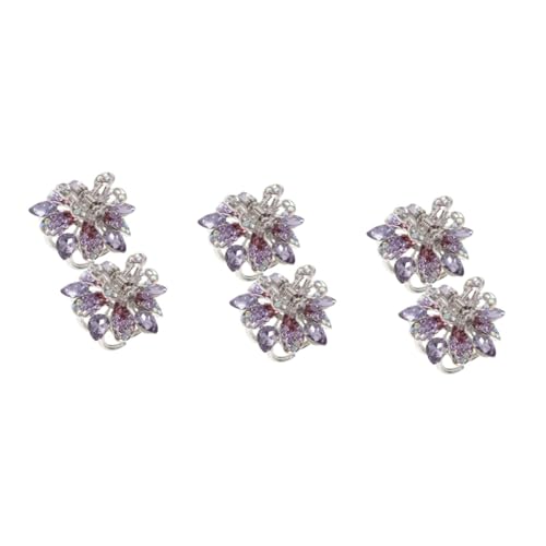 Beaupretty 6 Stk Diamantgreifer Haar Klammern Krallenclip Haarnadeln Haarspangen Für Mädchen Haarstyling-werkzeuge Haarklammern Haarspangen Für Violett Mode Metall Kind Seitenclip von Beaupretty