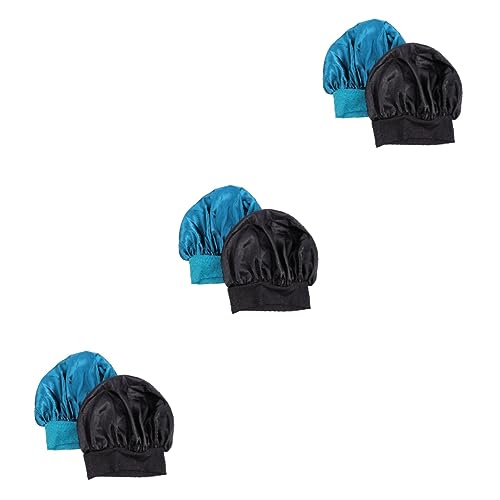 Beaupretty 6 Stk Nachtmütze Haarschutzmütze Frauen Mütze Duschhauben für Damen Turban Satinhaube Kopfbedeckung Haarpflege Breitseite Haarkappe Strickmütze Schal Fräulein von Beaupretty