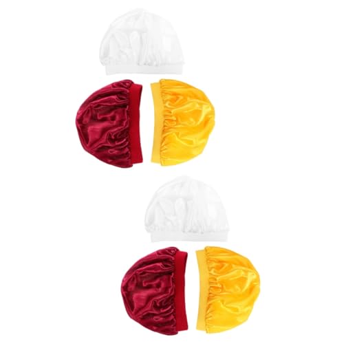 Beaupretty 6 Stk Satinhaube Für Kinder Seidenhauben Seidenhaube Für Lockiges Haar Satin-turban Zylinder Schlafhaube Für Lockiges Haar Kleinkindermützen Neugeborene Hüte Duschhaube Baby Nachts von Beaupretty