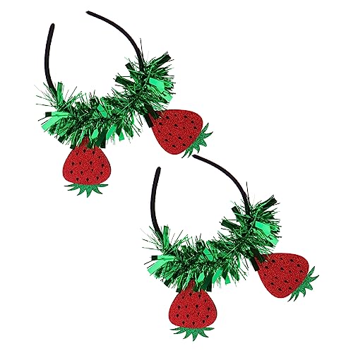 Beaupretty 6 Stk Erdbeer Stirnband Erdbeer-haarband Essen Stirnband Haarspangen Für Mädchen Luau-party-stirnband Kopfschmuck Aus Früchten Früchte-stirnband Blumenkranz Hut Filzstoff Damen Ohr von Beaupretty