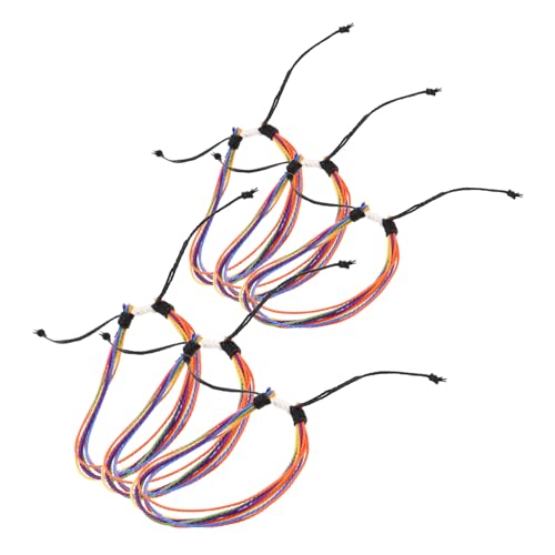 Beaupretty 6 Stück Geflochtene Boho-armbänder: Verstellbares Freundschaftsarmband Gewachster Schnur – Handgefertigte Gewebte Seil-fußkettchen Für Damen Und Mädchen, Schnurschmuck Für von Beaupretty