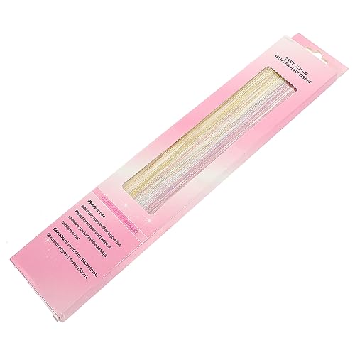 Beaupretty 6 Stück Glänzende Perückenstücke Haar Lametta Mädchen Dekorationen Strähnchen Lametta Haarverlängerungen Bunt Dekorativ Glitzernd UV Zubehör Clip Haar Funkelt Draht von Beaupretty