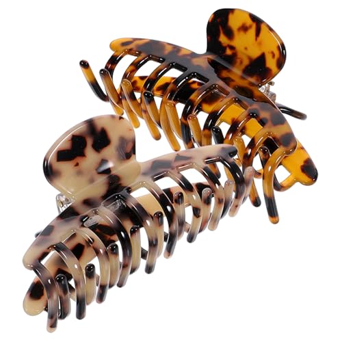 Beaupretty 6 Stk Leopard Große Haarspange Große Haarspangen Für Frauen Haarspangen Für Damen Haarklammern Für Große Klauenklammern Haarschmuck Acetatfolie Fräulein Essigsäure Griffigkeit von Beaupretty