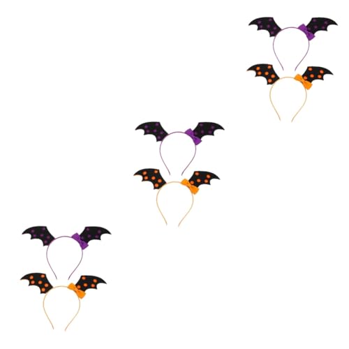 Beaupretty 6 Stk Halloween-stirnband Halloween-stirnbänder Für Frauen Halloween-haarreifen Halloween-fledermaus-stirnbänder Schwarz Fledermaus Haarband Plastik Schmücken Kleidung Fräulein von Beaupretty