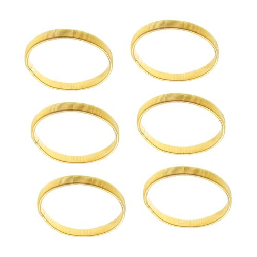 Beaupretty 6 Stück Herren Metall stretch armbänder Elastisch Verstellbar Rutschfeste Armreifen Hemdärmelhalter Modischer Manschettenring Goldfarben Langlebig Robust Geschenk von Beaupretty