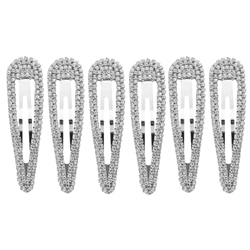 Beaupretty 6st Hochzeit Strass Haarspange Haarspangen Für Kleine Mädchen Haarnadel Mit Strass-schnappverschluss Seitliche Haarnadel Mit Strass Strassseite Strasssteine Eisen Einfach Fräulein von Beaupretty