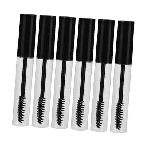 Beaupretty 6 Stück Leere Wimperntusche Tuben mit Schwarzem Deckel Transparente Kosmetikbehälter zum Nachfüllen für DIY Wimperncreme Praktische Reisegröße Wiederverwendbar von Beaupretty