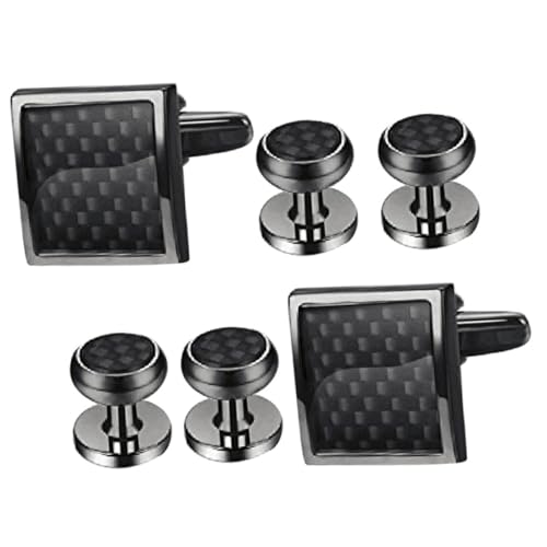 Beaupretty 6 Stück Manschettenknöpfe Set Herren Teilig Kupfer French Cuff Hemdknöpfe Business Hochzeit Anzug Accessoires für Smoking und Formelle Kleidung von Beaupretty