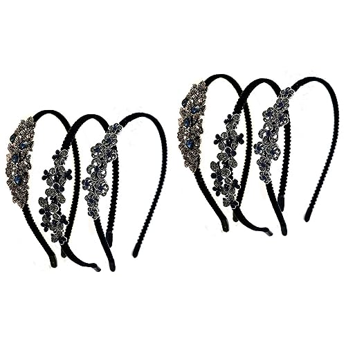 Beaupretty 6 Stk Stirnband Rutschfeste Zähne Haarband Klassische Haarreifen Modischer Haarreifen Vintage-diamant-haarband Retro-haarband Strass-haarteil Frau Kopfbedeckung Jahrgang von Beaupretty