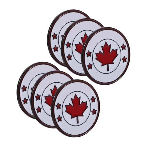 Beaupretty 6 Stück Runde Anstecknadeln mit Kanadischer Flagge Dekorative Broschen für Männer und Frauen Wiederverwendbare Pins Geeignet für Anzug Pullover Party und Feierlichkeiten von Beaupretty