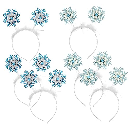 Beaupretty 6 Stück Schneeflocken Haarreifen für Weihnachten Glitzernde Haarschmuck Accessoires für Partys und Festliche Anlässe von Beaupretty