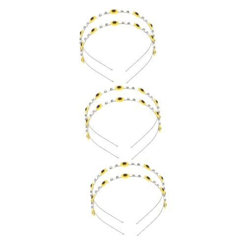 Beaupretty 6 Stk Sonnenblumen-stirnband Verziertes Stirnband Sonnenblumen-stirnbänder Für Mädchen Frauen Stirnband Mädchen Stirnbänder Haartopper Süss Rostfreier Stahl Damen Dünnes Stirnband von Beaupretty