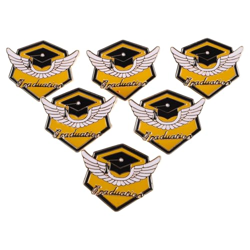 Beaupretty 6 Stück Süße Doktorhut Anstecknadel für Kleidung Taschen und Hüte Bunte Abzeichen für Studenten und Lehrer für Feierlichkeiten von Beaupretty