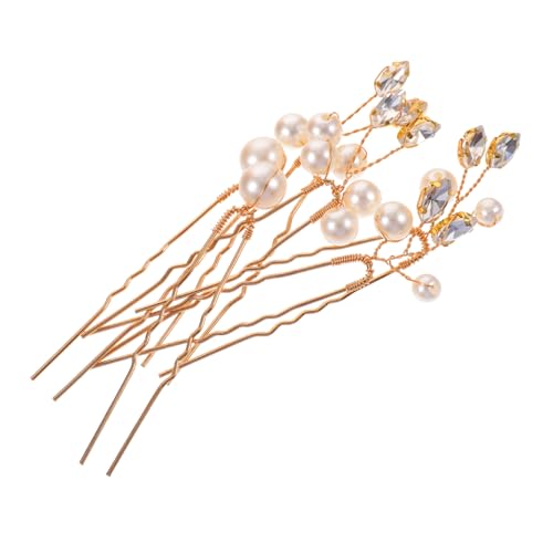 Beaupretty 6 Stück Teiliges Braut Haarschmuck U Förmige Haarnadeln mit Perlen und Strass Eleganter Hochzeit Haarklammer Schmuck für Braut und Festliche Anlässe von Beaupretty
