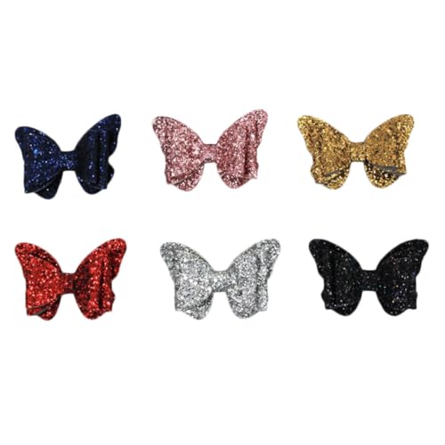 Beaupretty 6 Stück Teiliges Bunte Pailletten Haarspangen mit Schleifen für Junge Mädchen Mädchen Glitzernde Haarklammern Einfach zu Befestigen Vielseitig für Haare Kleidung Hüte Handtaschen von Beaupretty