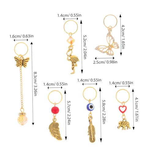 Beaupretty 6 Stück Teiliges Dreadlocks Schmuckset Haarringe Zubehör für Zöpfe Multifunktional Halskette oder Armband Verwendbar für Kreative Frisuren Verschiedene Anlässe von Beaupretty