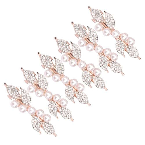 Beaupretty 6 Stück Teiliges Haarschmuck mit Spring Haarspangen Perlen und Funkelnden Strass Haarclips Stilvolle Haarklammern für Damen Vielseitig für Party Alltag und Besondere Anlässe von Beaupretty